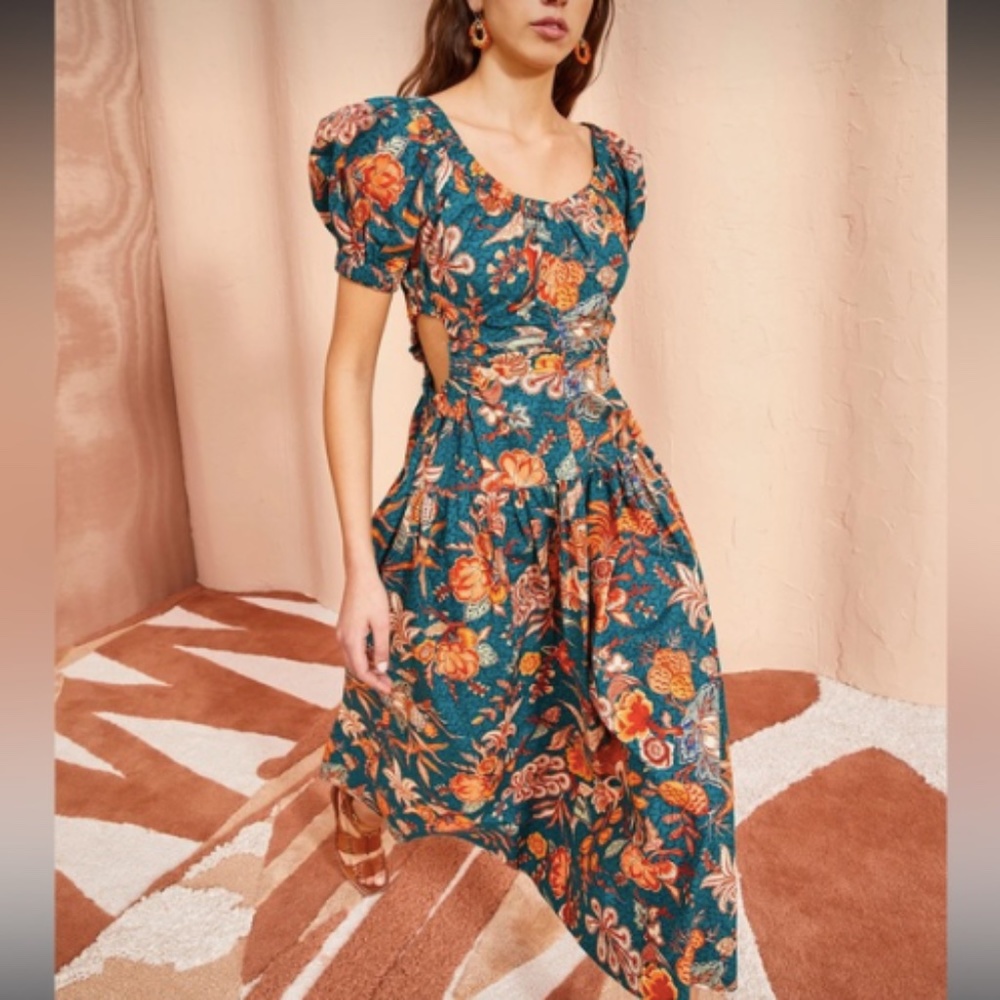 Floral Print Midi Dress